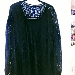 black lace top